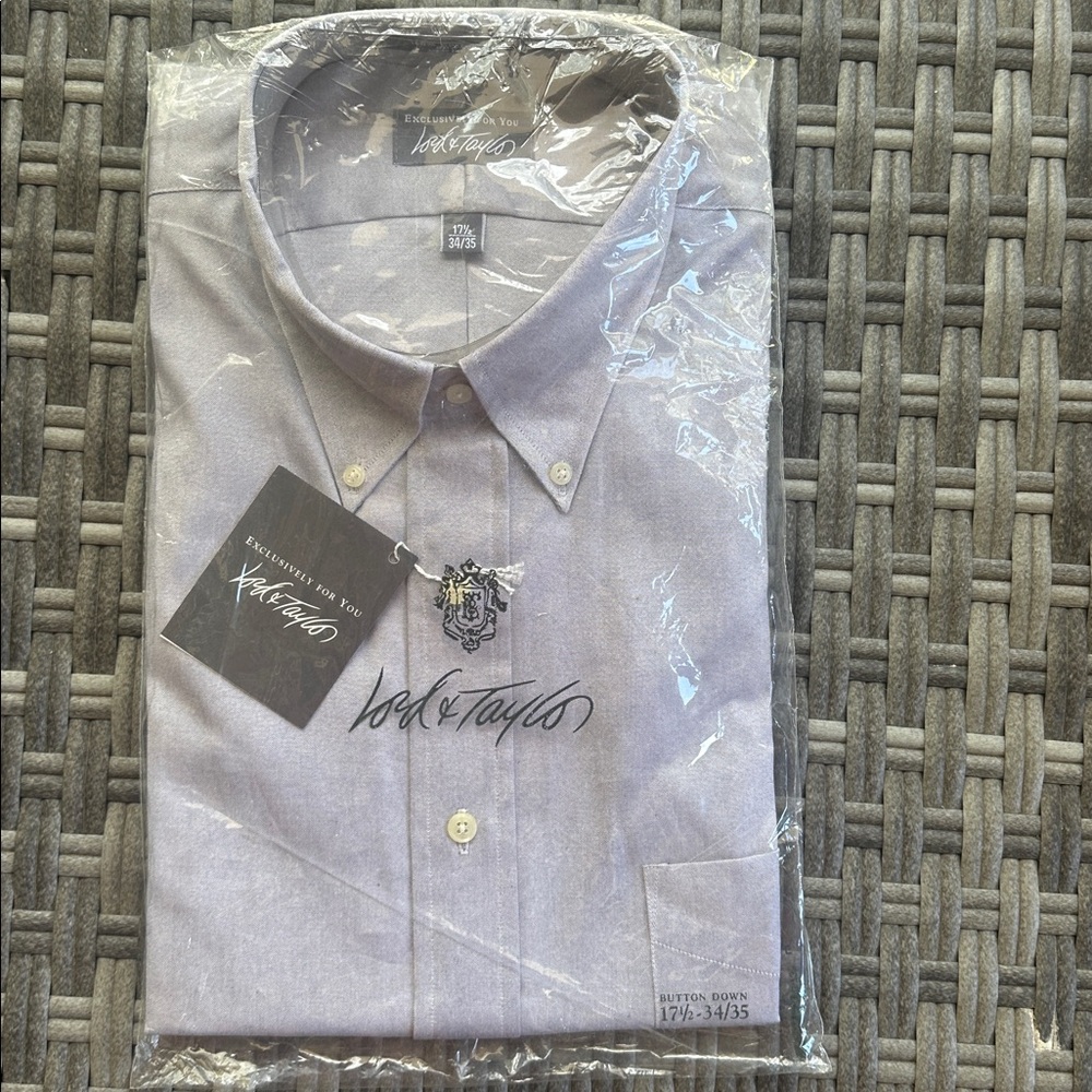 Lord & Taylor Classic Light Gray Shirt